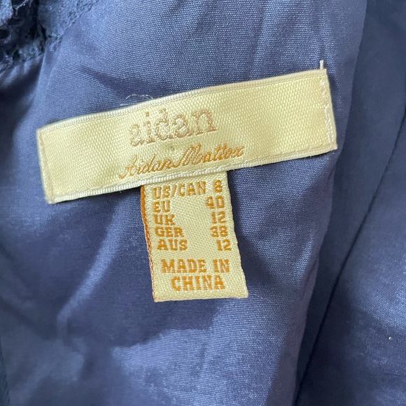 Aidan Mattox Women’s Navy Blue Lace 3/4 Sleeve Cocktail Dress, NWT, size 8 - Picture 11 of 14